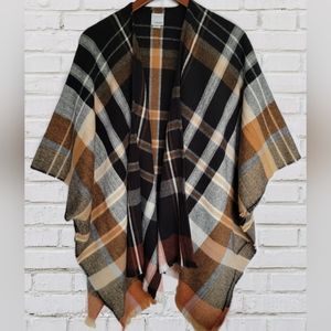 Sonoma Plaid Poncho Size OS